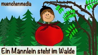 🎵 Ein Männlein steht im Walde  Kinderlieder deutsch  Kinderlieder zum Mitsingen  muenchenmedia [upl. by Lerud]