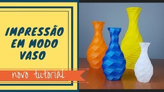 Como imprimir um Vaso em 3D  Tutorial Completo Cura  Aula [upl. by Ahsinroc]