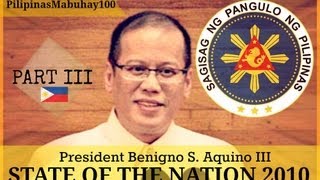 SONA 2010  First State of the Nation Address of President Benigno Aquino III  July 26 2010 35 [upl. by Ladnor]