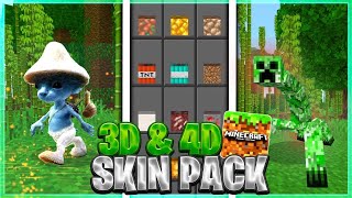 ☘️ EL MEJOR PACK DE SKINS 2D 3D 4D 5D PARA MINECRAFT PE 120 🌸 MINECRAFT BEDROCK 12031 [upl. by Sihtam]