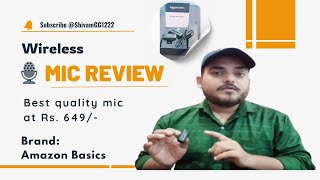 Amazon Basics wireless 🎙️ microphone Review review microphone trending [upl. by Nirrak]