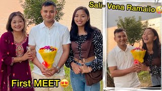 SunitaRaiShrestha ra VENA sanga FIRST MEET😍 Vena lai Ful lagdiye🌹☺️ [upl. by Julee]