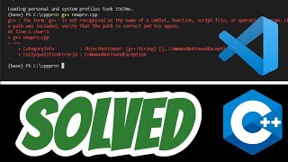 The term g is not recognized as the name of a cmdlet function SOLVED in Visual Studio Code [upl. by Veal904]