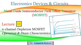 Lect 11 nchannel Depletion MOSFET Operation amp Drain Characteristics [upl. by Fleta]