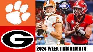 1 Georgia vs 14 Clemson  Full Game Highlights  2024 College Football Highlights [upl. by Areic]