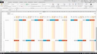 Excel Schichtplan erstellen Teil3 Bedingte Formatierung WE Schichten [upl. by Naujad]