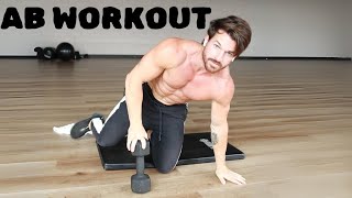 AB WORKOUT with a DUMBBELL  6 Min Follow Along [upl. by Nnaarual]