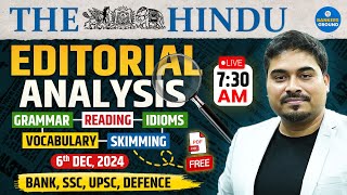 The Hindu Analysis  The Hindu Editorial  06 Dec 2024  The Hindu Editorial by Satyendra Tiwari [upl. by Gurango]