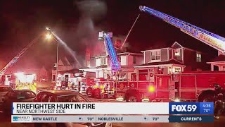 6 houses burned 1 firefighter injured in series of overnight fires around Indianapolis [upl. by Barron]