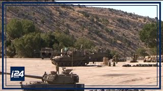 US military joins Israeli army in armored division drills [upl. by Iey]