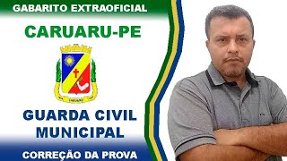 GCM Caruaru PE 2024  Gabarito Extraoficial  Correção da Prova [upl. by Annamarie21]