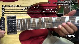 🎄 CHRISTMAS CANON ROCK Trans Siberian Orchestra Riffs amp Power Chords Lesson EricBlackmonGuitar [upl. by Zacherie554]