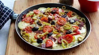 Potato Pan Pizza 🍕 in 10 minutes So easy to make  Aysenur Altan [upl. by Niki]