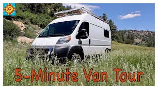 5Minute Van Tour  RAM ProMaster 2500 136 ShortBody Van Conversion [upl. by Ullund580]