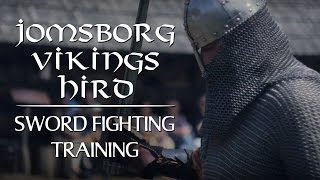 Jomsborg Vikings Hird Sword fighting training [upl. by Marion]