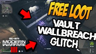 NEW MWZ FREE LOOT GLITCH EASY VAULT WALLBREACH  MW3 GLITCHES [upl. by Adnohsed]