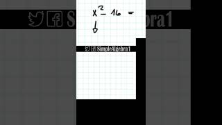 Diferencia de cuadrados  factorización algebra  SimpleAlgebra1 [upl. by Ahselyt]