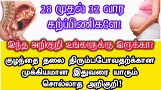 Baby head down position symptoms in tamilcephalic positionகுழந்தை தலை திரும்பபோவதற்க்கான அறிகுறி [upl. by Nomla664]