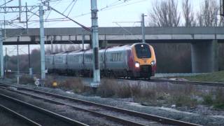 Trains passing Milton Keynes December 2009 [upl. by Errised]