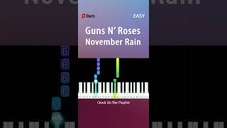 Guns N’ Roses  November Rain  EASY Piano TUTORIAL PART 2 by Piano Fun Play shorts [upl. by Isidoro356]