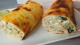 Hüttenkäse Wrap mit Avocado Diät Rezept abnehmen wenig Kalorien Protein [upl. by Loring]