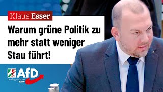 Warum grüne Politik zu mehr statt weniger Verkehr führt – Klaus Esser AfD [upl. by Burkhart21]