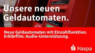 AudioUnterstützung  Hamburger Sparkasse  Neue Geldautomaten mit Einzahlfunktion [upl. by Selmner556]