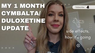 1 Month Cymbalta Duloxetine Update For Anxiety [upl. by Wolfgang]