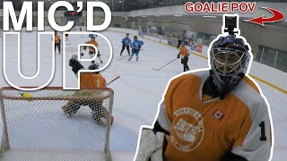 2nd Last Summer Beer League Hockey Game Goalie POV Team Orange vs Team Blue Micd up Goalie [upl. by Yajeet72]