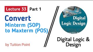 Convert Minterm SOP to Maxterm POS  Lecture 33 Part 01 Digital Logic and Design [upl. by Ramedlab]