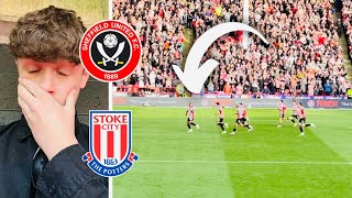 TYRESE CAMPBELL CELEBRATES in front of 3K STOKE FANS Sheffield United 20 Stoke City [upl. by Ecneitap43]