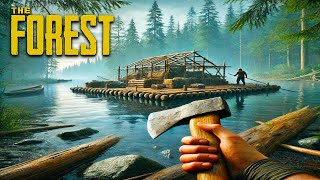 ЛЕКО ПИЙНАЛИ СТРОИМ ВОДЕН САЛ И КЪЩА ВЪВ ВОДАТА  The Forest ЕПИЗОД 9 [upl. by Adiarf]