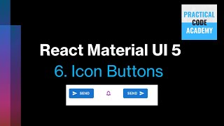 React Material UI 5 6Icon Buttons [upl. by Ellennod]