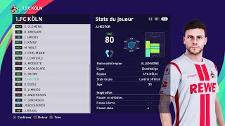 PES 2021 1FC KÖLN players rates [upl. by Noleta]