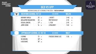 Bedford School 1st XI v Uppingham School CC 1st XI [upl. by Don]