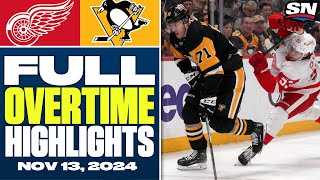 Detroit Red Wings at Pittsburgh Penguins  FULL Overtime Highlights  November 13 2024 [upl. by Llezniuq310]