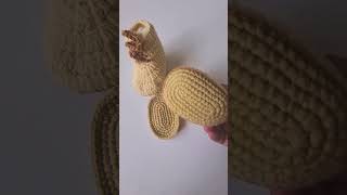 Tutorial de patrón de botas y botines de bebé a crochet estilos Timberland Zapatilla de bebé [upl. by Narhet]