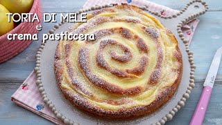 TORTA DI MELE E CREMA PASTICCERA  Ricetta Facile Veloce e di grande effetto  Chiarapassion [upl. by Tnahsarp852]