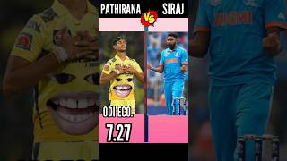 Matheesha Pathirana Vs Mohammad Siraj  Comparison siraj [upl. by Kinnie]