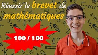 Comment jai eu 100100 à lépreuve de mathématiques du brevet [upl. by Dearden]