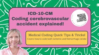 ICD 10 CM How to code cerebrovascular accident [upl. by Dhar]