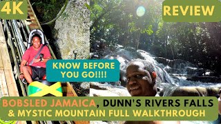 4K Bobsled Jamaica and Dunns Rivers Falls Full Review Cruise Ship [upl. by Kurtz]