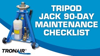 Aircraft Tripod Jack 90Day Maintenance Checklist  Tronair [upl. by Aneleh927]