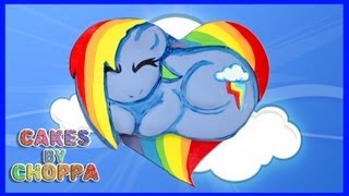 Rainbow Dash  My Little Pony Cake How To [upl. by Ahsiekrats]