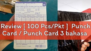 Review  100 PcsPkt  Punch Card  Punch Card 3 bahasa [upl. by Naehgem]