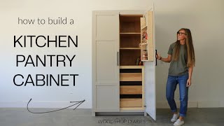 How to Build a Kitchen Pantry Cabinet  Larder Cupboard [upl. by Arita517]