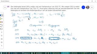 11 WARMTELEER oefening 23 opgelost [upl. by Yelekalb]