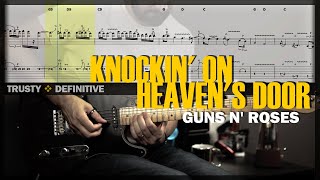 Knockin on Heavens Door  Guitar Cover Tab  Guitar Solo Lesson  BT with Vocals 🎸 GUNS N ROSES [upl. by Artiek]