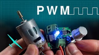 How PWM works  Controlling a DC motor with a homemade circuit [upl. by Nidroj689]