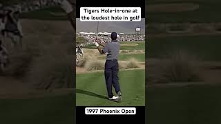 Tiger Woods Holeinone at the loudest hole in golf [upl. by Nirre]